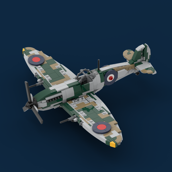 Submarine SPITFIRE -  WWII British Fighter Aircraft with WWII British Pilot Minifigure